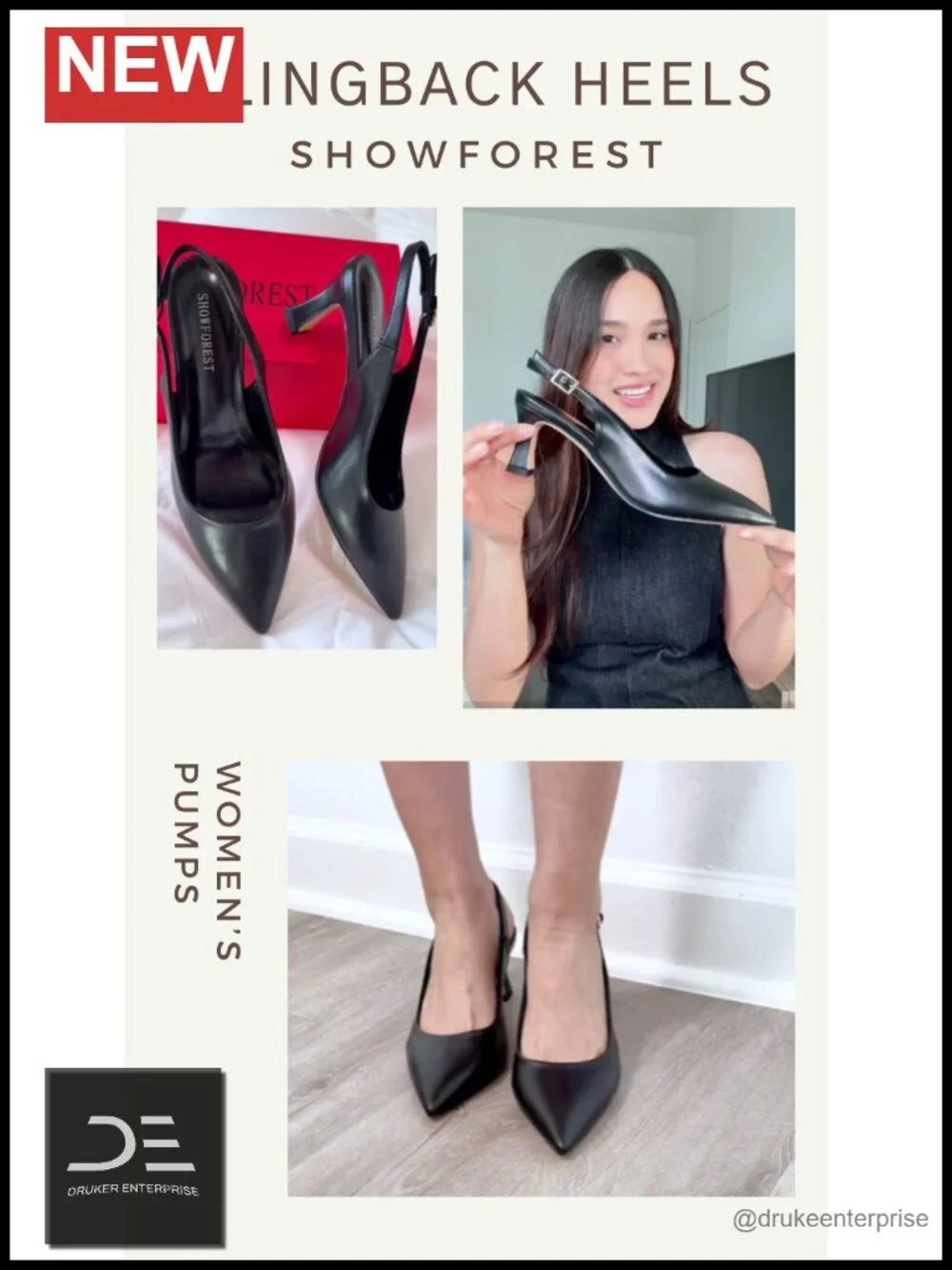 Slingback Kitten Heel Pumps 2.5 Inch Closed Toe Faux Leather